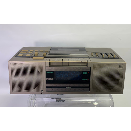 RCA AM/FM Stereo Clock Radio Cassette Recorder RP-3855